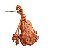 OJHFJMGH Mahogany Three-dimensional Engraving Key Chain Lifelike Buddha