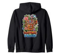 Ojibwe and Proud Indigenous Heritage Statement Zip Hoodie