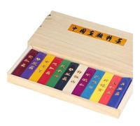 OJIJO Traditional Chinese Ink Stick, 12 Color Paints For Calligraphy And Painting, Colorful Strips Blocks, 1 Pcs