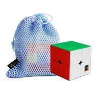 OJIN MoYu MoFang JiaoShi Meilong M Cube 2x2 Stickerless Cube Cubing Classroom Meilong 2 M 2x2x2 Smoothly Puzzle Brain Teasers Cube Puzzle with One Cube Bag (Multi Color)
