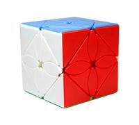 OJIN MoYu MoFang JiaoShi Meilong Series Meilong Maple Leaves Skewb Stickerless Cube Cubing Classroom Meilong Smooth Twist Puzzle Smooth Cube Special Toys (Maple Leaves Skewb Stickerless)