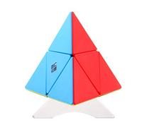 OJIN YongJun YJ Age 6+ 2x2 Pyramid Smooth Pyraminx 2x2 Cube Puzzle Pyramid Triangle Four-axis Tetrahedron Puzzles Pyraminx with One Cube Tripod(Multi Color)