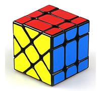 OJIN YONGJUN YJ Fisher Age 6+ Yileng V2 Cube 3x3x3 Shape Mod Twisty Puzzle Smooth Cube Brain Teaser Puzzle Toys (Black)