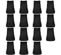 OJMHD 15 Pack Cleaning Aprons for Women, Unisex Tabards Apron Bulk, Adjustable Universal Cobbler Work Smock Apron for Painting Catering Housekeeping Chef Culinary Garden, Black