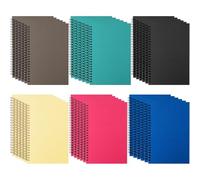 OJMHD 36 Pack A5 Spiral Lined Notebooks Bulk, 50 Sheets/100 Pages Wirebound Notepad, Kraft Cover Journals Multipack for Business Office School Travel Gifts, 6 Colour, 21 x 15 cm