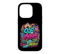 Ojo de Agua City Mexico Street Art Skyline Souvenir Case for iPhone 14 Pro