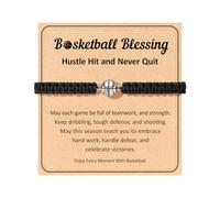 ojokiss Baseball/Softball/Soccer/Basketball Gifts for Teens - Adjustable 7-9” Bracelet with Charm, With Quote Card & Jewelry Pouch for Graduation, Birthday, Christmas, M, Stainless Steel, no gemstone