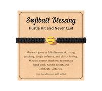 ojokiss Baseball/Softball/Soccer/Basketball Gifts for Teens - Adjustable 7-9” Bracelet with Charm, With Quote Card & Jewelry Pouch for Graduation, Birthday, Christmas, M, Stainless Steel, no gemstone