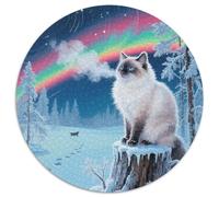 Ojos Azules Cat 1000 Pieces Animal Jigsaw Puzzles Stress Reliever Family Game Difficult Challenge for Travel Gifts for Adults 1000pcs (67.5x67.5cm)