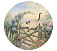 Ojos Azules Cat 1000 Pieces Animal Jigsaw Puzzles Stress Reliever Family Game Difficult Challenge for Travel Gifts for Adults Or Families 1000pcs (67.5x67.5cm)