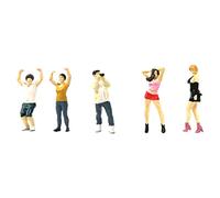 OJREEUB 1/64 Model Street Scenes People Character Dolls Layout Diorama Ornaments C, set C