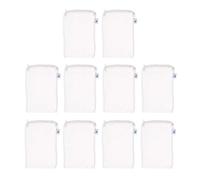 OJREEUB 10 Pcs Zipped Fish Tank Filter Material Mesh Bag Isolation Bag 15x20cm White