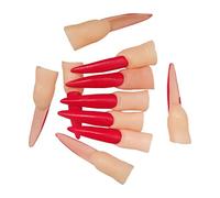 OJREEUB 10pcs Fake Ghost Trick Games Party Supplies Scary Makeup DIY Gift Toys Red, 8cm