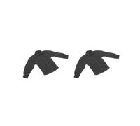 OJREEUB 2 set of 1/6 Scale Male Formal Shirt for 12'' Male Action Figure Hot Toys Black