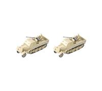 OJREEUB 2 set of 1:72 Half Track Air Defense Armored Vehicle Toys 4D Assembly Vehicle FLAK37 Yellow