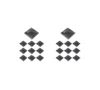 OJREEUB 2 set of 10Pcs Fish Tank Bottom Filter Plate Suction Filter Plate with Connector Black, 14.5x14.5x2.5cm