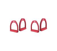 OJREEUB 2 set of 2Pcs Horse Riding Stirrups Non Slip Tool Rubber Pad for Horse Riding Outdoor L 11.8cmx11cm, Red, L 11.8x11cm