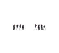 OJREEUB 2 set of 4Pcs 1/64 Diorama Figures Detective Officers for Dollhouse Accessories