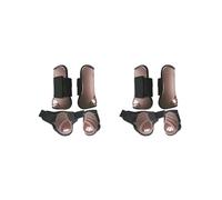 OJREEUB 2 set of 4Pcs Horse Front Rear Hind Leg Boots, Equine Tendon Fetlock Protect Brown M