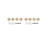 OJREEUB 2 set of 4x Wheel Hex Hub Adapters for SCX10 CC01 WRAITH 90027 90034 1/12 RC Car 8mm, Copper