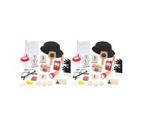 OJREEUB 2 set of Detective Costume Evidence Card Compass Fingerprint Gloves for Toddlers Kids