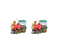 OJREEUB 2 set of Electric Train Set Locomotive Electric Steam Engine for Girls Kids Children Red
