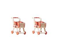 OJREEUB 2 set of Kids Shopping Cart Development Role Playing for Baby Boys Girls Party Favors Red