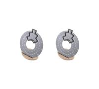 OJREEUB 2 set of Melody Chords Tool Metal Circle of Fifths Wheel for Beginner Violin Musicians grey with base, Diameter 12cm