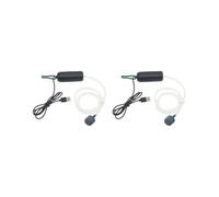 OJREEUB 2 set of Mini Aquarium Air Pump USB Quiet Fishing 5V with Buckle Small Volume Black, 90mm Long