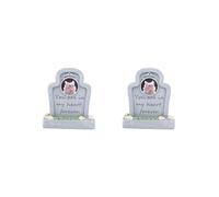 OJREEUB 2 set of Pet Memorial Monument Resin Cat Memorial Headstone for Outside Porch Outdoor Eternal, Grey