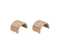 OJREEUB 2 set of Wooden Hamster Bridge Climbing Ladder Reptile Hideout for Mice Rats Tortoise
