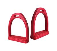 OJREEUB 2Pcs Horse Riding Stirrups Non Slip Tool Rubber Pad for Horse Riding Outdoor S 9.6cmx9cm, Red, S 9.6x9cm