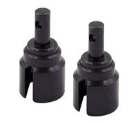 OJREEUB 2Pcs Metal Differential Cup Front Rear Dog Bones Part for 1/14 16208 14301, black, 12x23mm