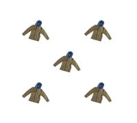 OJREEUB 5 set of 1/12 Scale Figure Doll Jacket with Hood Clothing Accessory Miniature Clothes Green, 8.8 cm