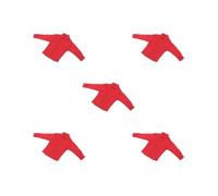 OJREEUB 5 set of 1:12 Scale Miniature Shirt Retro Overshirt for 6'' Male Dolls Soldier Figure, red, 6.6cm