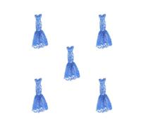 OJREEUB 5 set of 1/6 Scale Figure Mermaid Skirt Scene Photo Prop Cute Pretend Play Game Dress Blue, Length:25cm
