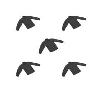 OJREEUB 5 set of 1/6 Scale Male Formal Shirt for 12'' Male Action Figure Hot Toys Black
