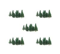 OJREEUB 5 set of 16pcs 2.36 Inch - 4.72 Inch Scenery Landscape Model Trees - Dark Green