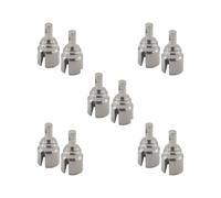 OJREEUB 5 set of 2Pcs Metal Differential Cup Front Rear Dog Bones Part for 1/14 16208 14301, Silver, 12x23mm