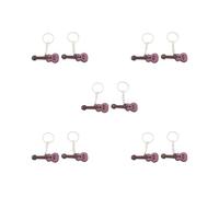 OJREEUB 5 set of 2x Keychains Keyring Pendant Key Holder for Musical Instrument Ukulele