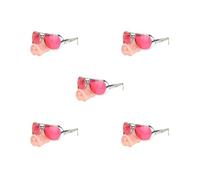 OJREEUB 5 set of Pig Big Nose Glasses Funny Decorative Glasses for Party Fancy Dress Birthday red, 15x7cm