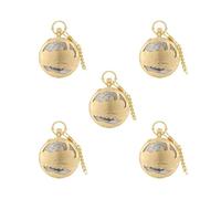 OJREEUB 5 Set of Quartz Pocket Watch Musical Movement Retro for Graduation Son Gold Train