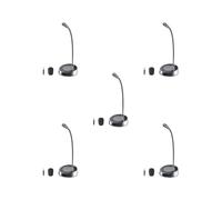 OJREEUB 5 set of USB Computer Microphone 360 Gooseneck Design for Meetings Desktop PC Youtube Without light