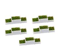 OJREEUB 5x OO Gauge 1:75 E Shape Flower Beds Set for Parking Scenery Layout Diorama