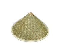 OJREEUB Bamboo Hat Wide Brim Sunhat DIY Crafting Oriental Hat for Garden DIY Farming 36cm for Kids, Green