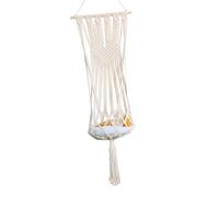 OJREEUB Bohemian Handwoven Tapestry Macrame Cat Hammock Cat Nest Wall Hanging Basket