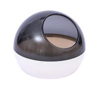 OJREEUB Hamster Sand Bath Toilet Clear Sand Bath Container for Mice Squirrels Ferret gray, 15.5x12cm