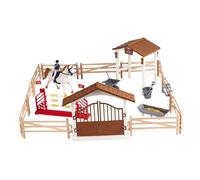 OJREEUB Horse and Horseman Playset Pretend Play Toy for 3 4 5 6 7 Year Old Baby Kids Men Horseman