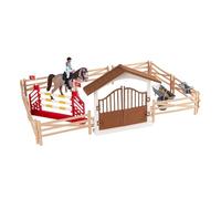 OJREEUB Horse and Horseman Playset Pretend Play Toy for 3 4 5 6 7 Year Old Baby Kids Women Horseman