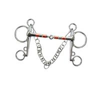 OJREEUB Horse Bit Full Cheek Bit Rustproof Training Equestrian Equipment Snaffle Bit 135mm, Silver